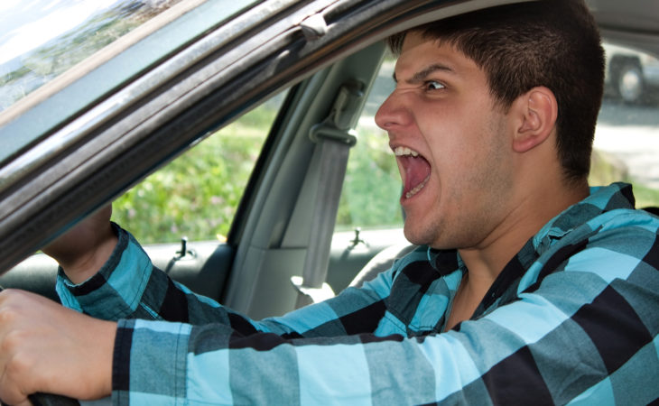 Man Expressing Road Rage