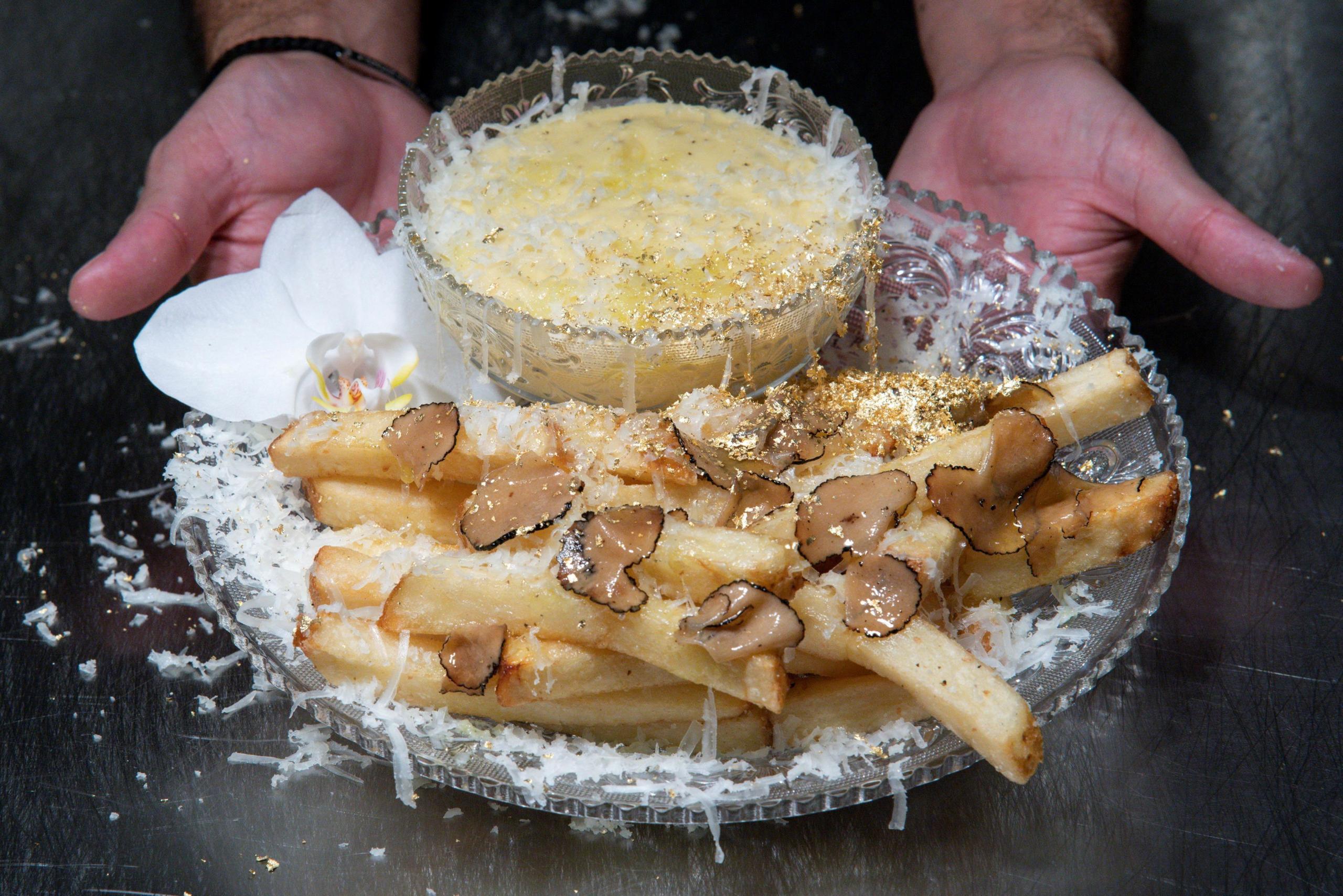 The Creme de la Creme Pommes Frites, the world’s most expensive french fries, according to the Guinness Book of World Records, are seen at Serendipity 3 restaurant New York